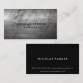 Scratched, geborsteld metaal visitekaartje (Voorkant / Achterkant)