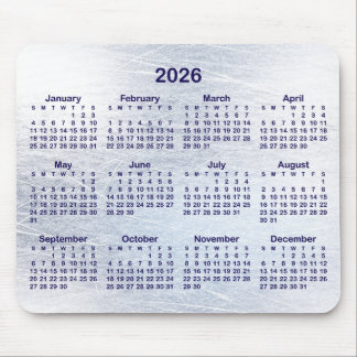 Scratched Ice Ink 2026 Calendar Muismat