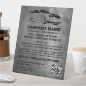 Scratched Metal Effect Auto Dealership Adverteren Reclamebord Met Voetstuk (Insitu)