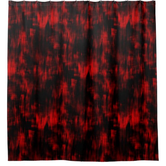 Scratched spots in helder rood en zwart douchegordijn (Voorkant)