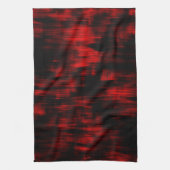 Scratched spots in helder rood en zwart theedoek (Verticaal)