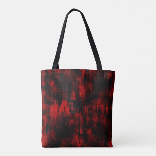Scratched spots in helder rood en zwart tote bag (Achterkant)