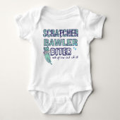 Scratcher Bawler Biter w/Cat & Tears Romper (Voorkant)