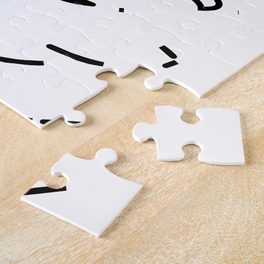 Scratches in zwart-wit - 1 legpuzzel (Zijkant)