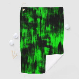 Scratches met een flitsgroen en sterk donkerdonker golfhanddoek