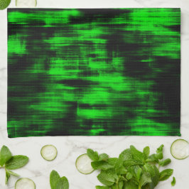 Scratches met een flitsgroen en sterk donkerdonker theedoek