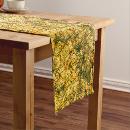 Scratches op een licht gevlekt, geel afbeelding korte tafelloper