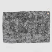 Scratches op een licht gevlekte grijs naar zwart golfhanddoek (Horizontaal)