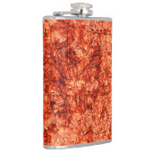 Scratches op een licht gevlekte koraalachtergrond heupfles (Rechts)