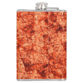 Scratches op een licht gevlekte koraalachtergrond heupfles (Achterkant)