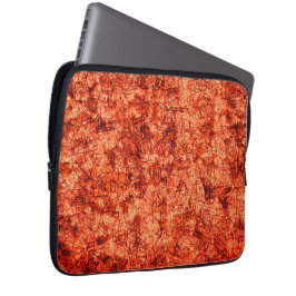 Scratches op een licht gevlekte koraalachtergrond laptop sleeve