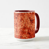 Scratches op een licht gevlekte koraalachtergrond mok (Voorkant rechts)