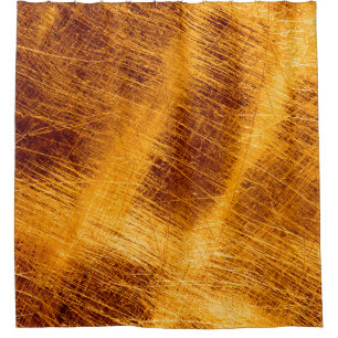 Scratches op een metalen gouden achtergrond. abstr douchegordijn