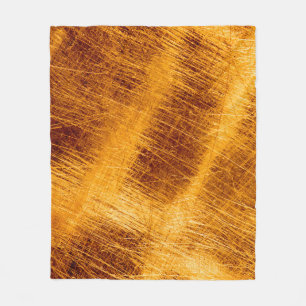 Scratches op een metalen gouden achtergrond. abstr fleece deken