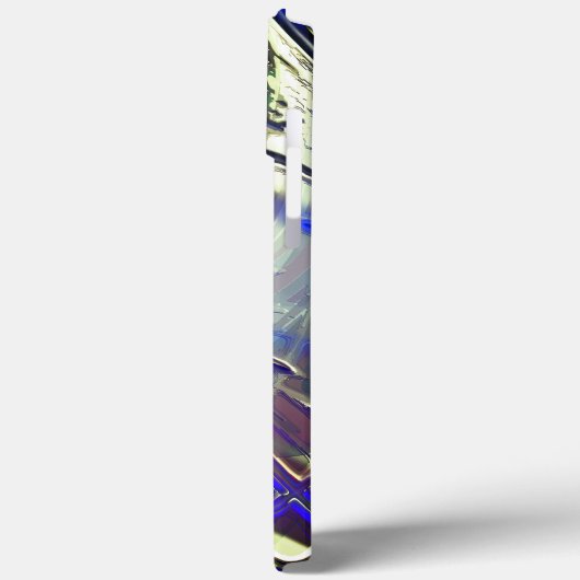 Scratches op een zilvertextuur onder blauwe damp Case-Mate iPhone case (Achterkant / Links)