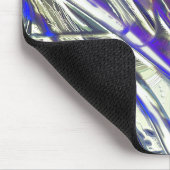 Scratches op een zilvertextuur onder blauwe damp muismat (Hoek)