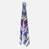 Scratches op een zilvertextuur onder blauwe damp stropdas (Achterkant)