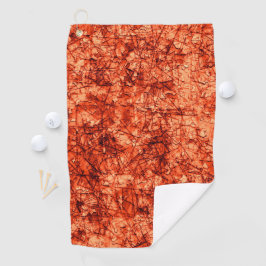 Scratches op krassen op een licht gevlekt koraal golfhanddoek