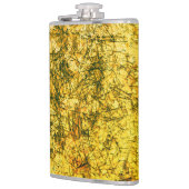 Scratches op krassen op een lichtgevlekte graver heupfles (Links)