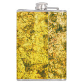 Scratches op krassen op een lichtgevlekte graver heupfles (Achterkant)