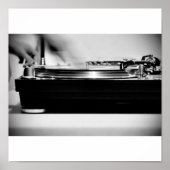 Scratchin op de Platenspeler Poster (Voorkant)