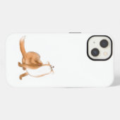 Scratching fox iPhone hoesje (Achterkant horizontaal)