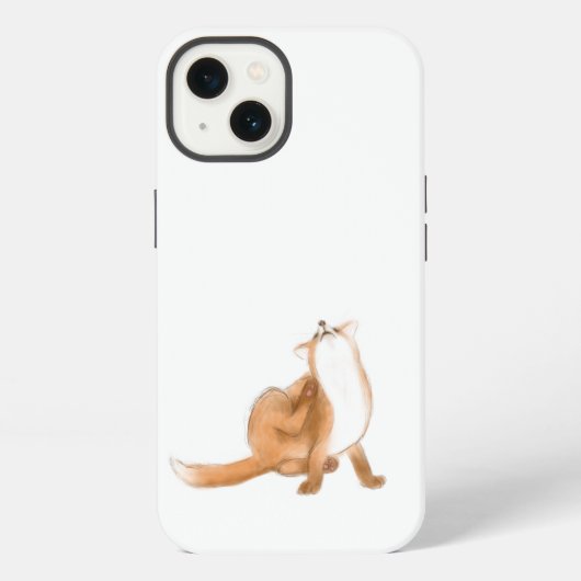 Scratching fox iPhone hoesje (Achterkant)