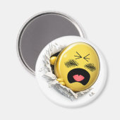 Scratchy 3D Emoji Round Magnet (Voorkant / Achterkant)