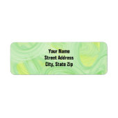 Scratchy Abstracte groene spiralen Aangepast Etiket (Voorkant)