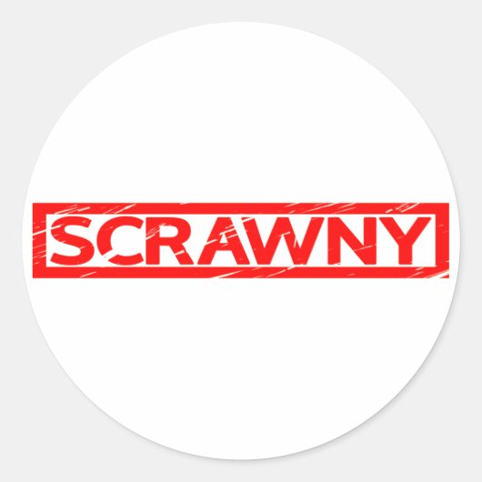 Scrawny Stamp Ronde Sticker (Voorkant)