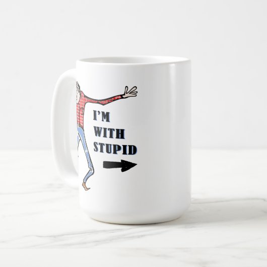 Scrawy, domme eikel koffiemok (Voorkant links)