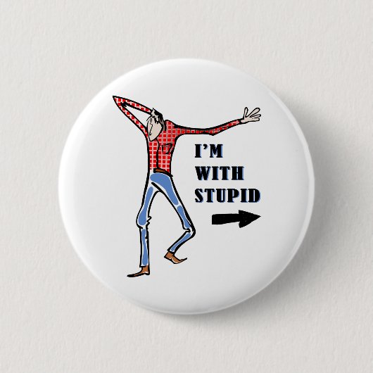 Scrawy, domme eikel ronde button 5,7 cm (Voorkant)