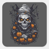 Scray Halloween ontwerp Vierkante Sticker (Voorkant)