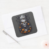 Scray Halloween ontwerp Vierkante Sticker (Envelop)