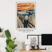 Scream (1893) van Edvard Munch Poster (Thuiskantoor)