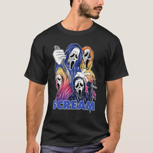 SCREAM  90s Halloween Max 1 Los Angeles Mat T-shirt (Voorkant)