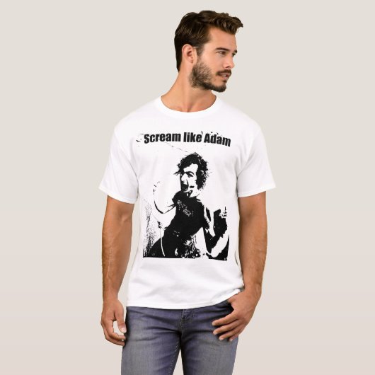 Scream als Adam T-shirt (Voorkant volledig)