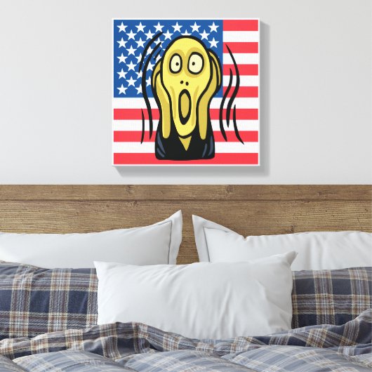 Scream American Canvas Afdruk (Insitu (Slaapkamer))