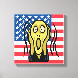 Scream American Canvas Afdruk