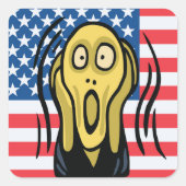 Scream American Vierkante Sticker (Voorkant)