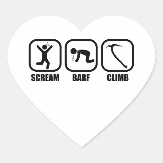Scream Barf Hart Sticker (Voorkant)