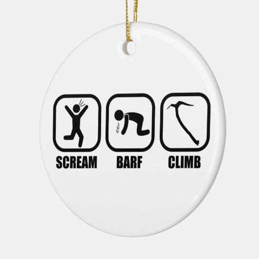 Scream Barf Keramisch Ornament (Links)