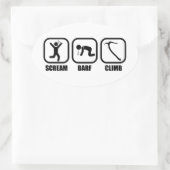 Scream Barf Ovale Sticker (Tas)