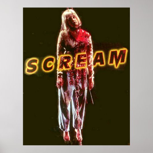 Scream casey becker horror film hangen poster (Voorkant)