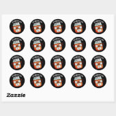 Scream-chi Grappige Kimchi Puns Donker BG Ronde Sticker (Vel)