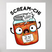 Scream-chi Grappige Kimchi Puns Poster (Voorkant)