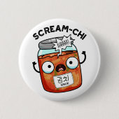 Scream-chi Grappige Kimchi Puns Ronde Button 5,7 Cm (Voorkant)
