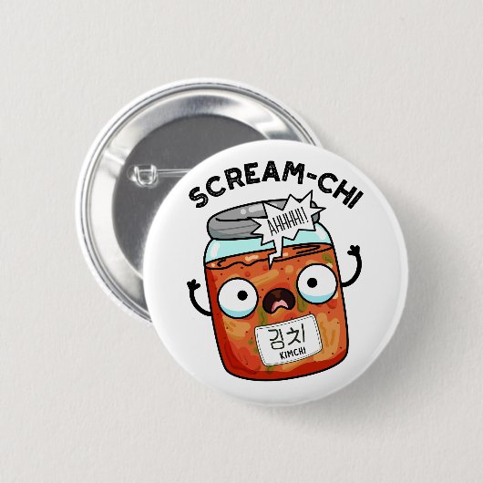 Scream-chi Grappige Kimchi Puns Ronde Button 5,7 Cm (Voorkant /achterkant)