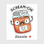 Scream-chi Grappige Kimchi Puns Sticker (Vel)