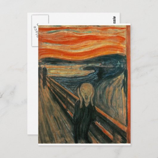 Scream - Edvard Munch 1893 Briefkaart (Voorkant / Achterkant)